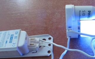 Gass bak lampen: skjema på ledningen, prinsippet om arbeid, endring,