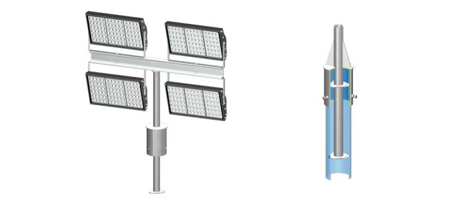聚光灯支架：在墙上，在立面上，如何定向