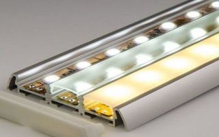 Hồ sơ trên dải LED - làm thế nào có, cài đặt và sử dụng nó