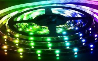 RGB LED-stripe: hvordan koble den og konfigurere den riktig