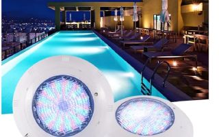 泳池射灯：LED，卤素，表面，水下，12V 300W