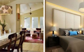 Sennitsi 和 polyleys 的灯罩：木板，玻璃