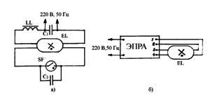 Lampada fluorescente, alimentatore elettronico