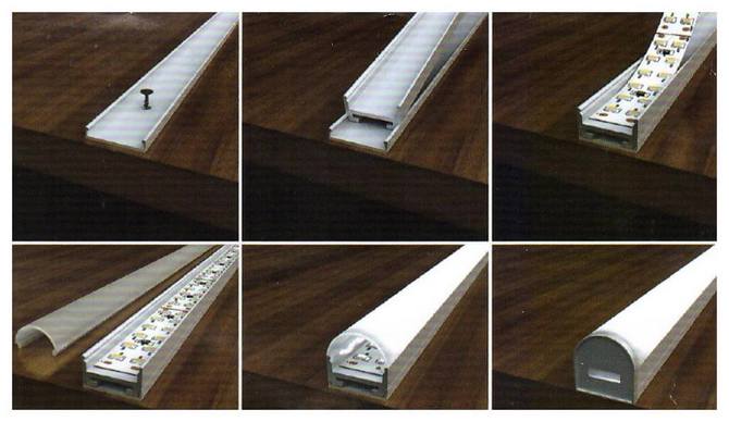 Hồ sơ để gắn trên băng LED