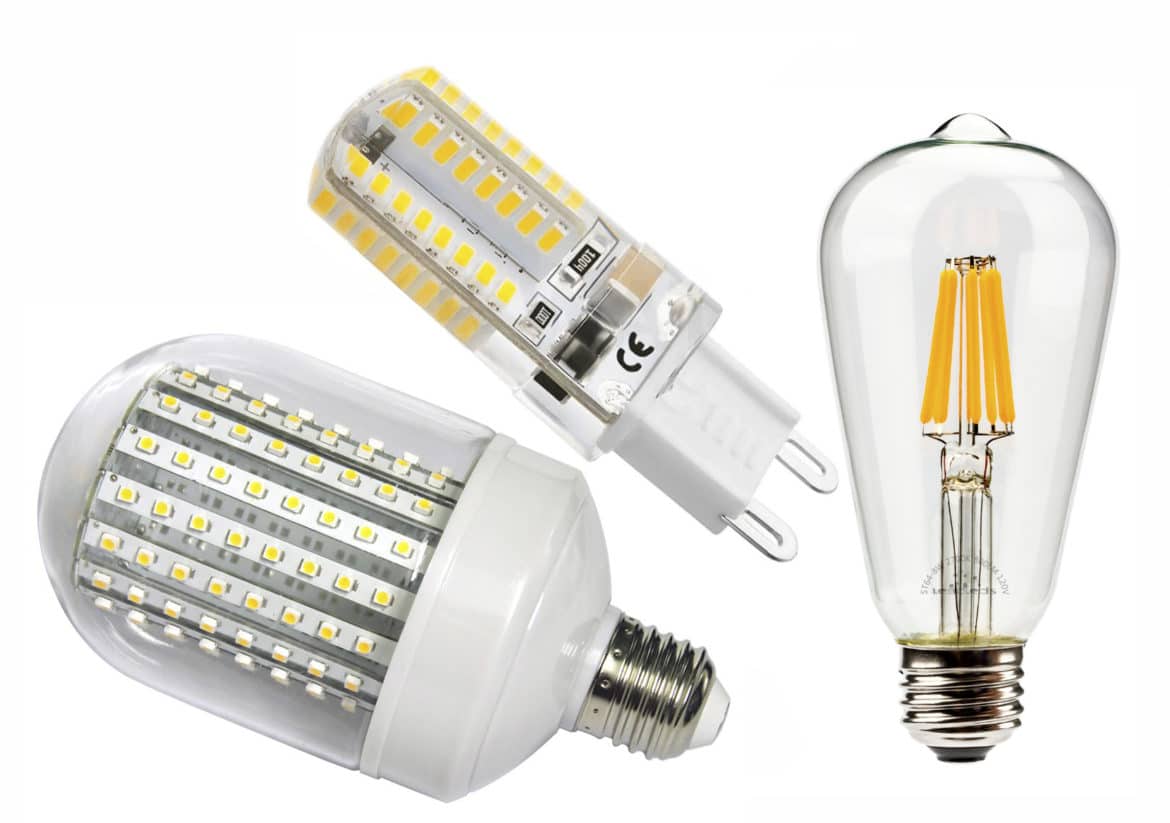 Svetlinniyat stream på tezi LED-lampe e er mettet