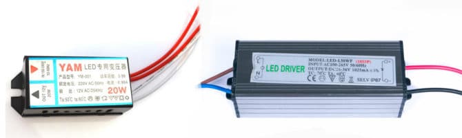 convertitore per lampade alogene e driver per alloggiamento sul corpo illuminante