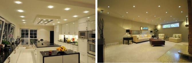 Organizzato per l'illuminazione in cucina