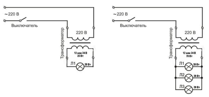 连接到单个 12 或 24 伏灯