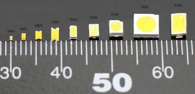 dimensione sui diodi SMD