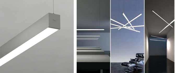 asta luminosa lineare sospesa