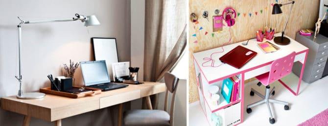  luce sull'area di lavoro sullo studente