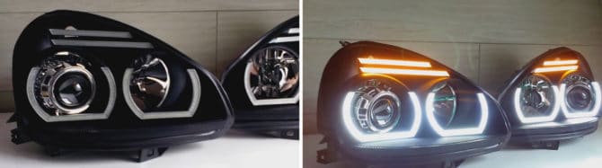 DRL trên trước dưới định dạng trên đôi mắt thiên thần