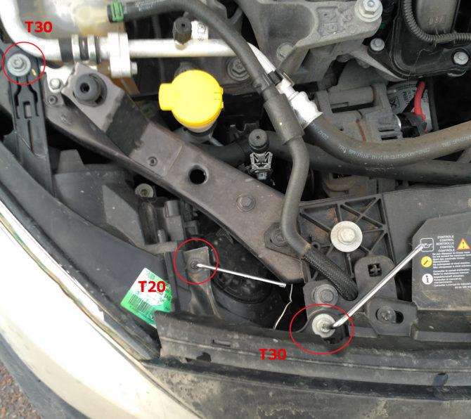 Vite per il fissaggio sul faro