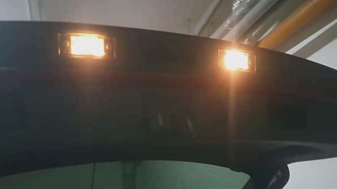 Illuminazione sulla capaca sul tronco