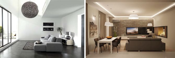 sfumature nello stile del minimalismo