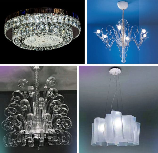 Illuminazione del corpo in vetro organico