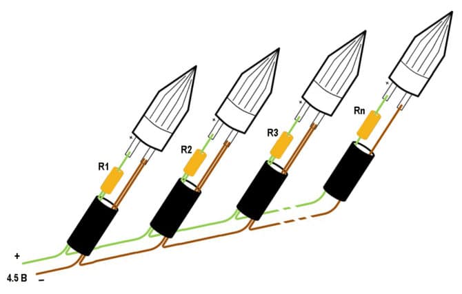 Schema per una ghirlanda di LED