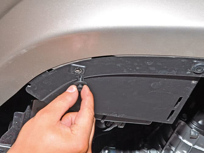 montaggio su una pinza