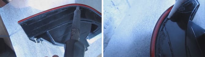 Montirane sugli scafi a poppa del faro