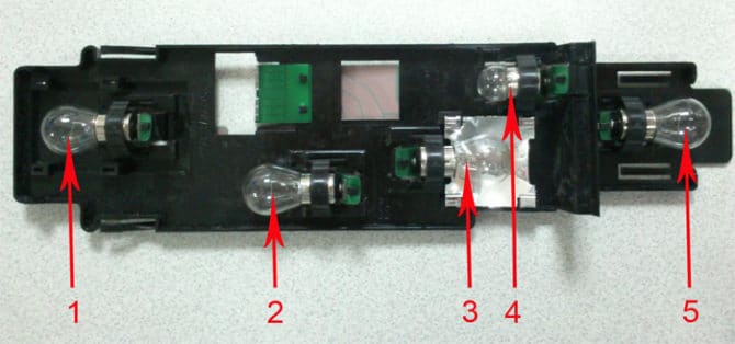 lampi ở đèn sau VAZ 2114
