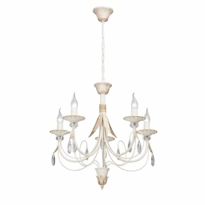 Izbor su tavanni lampi e polylei nella camera da letto in stile Liberty