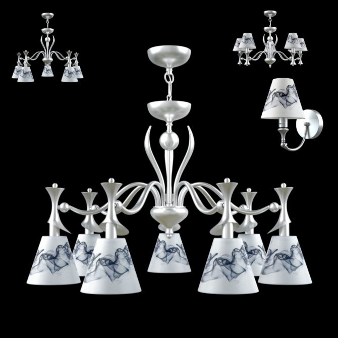 Izbor su tavanni lampi e polylei nella camera da letto in stile Liberty