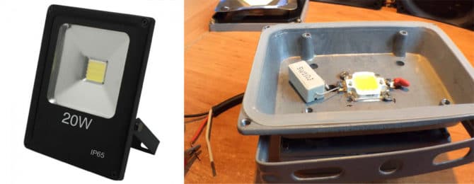 protetto esternamente da faretti