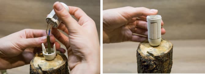 Come orientare la lampada da tavolo dalla porta